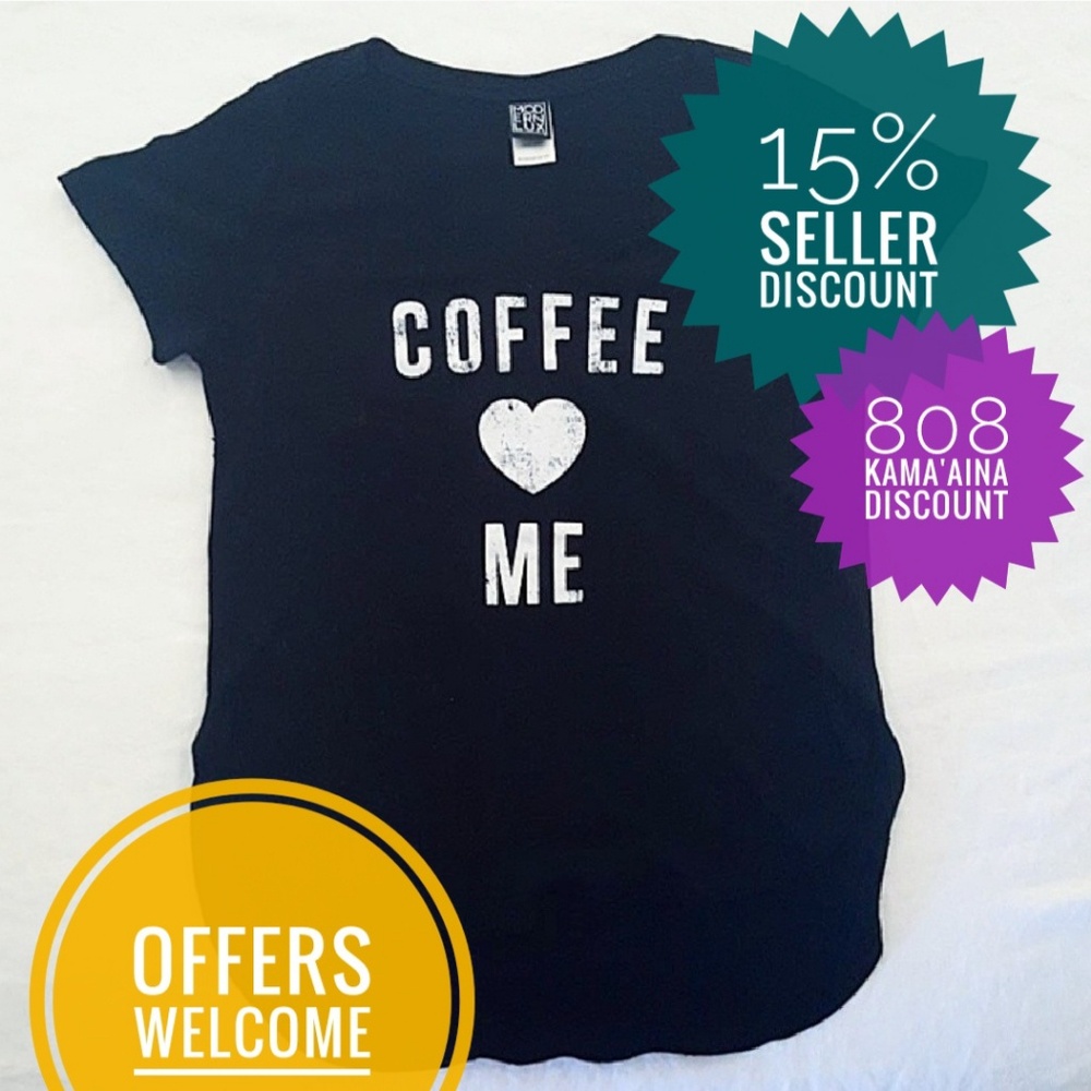 High-low Graphic Tee (XL) in Black
